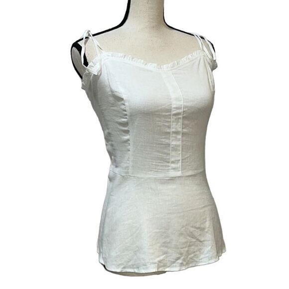 NY&Co Tie-Strap Preplum Sweetheart Neckline Blouse - Picture 2 of 11